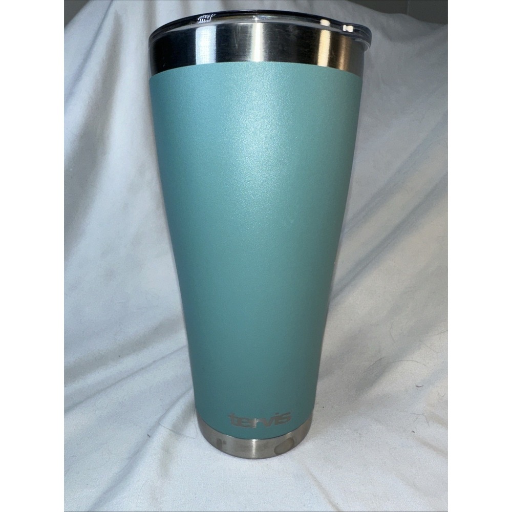 Insulated Stainless Steel Tumbler Travel Beverage Glass Teal Blue 30oz Tervis